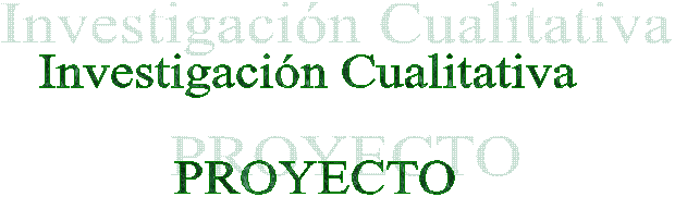 Investigación Cualitativa 

PROYECTO