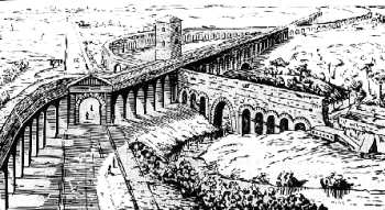 Fig. 52.  Aspecto original de los acueductos de la antigua Roma