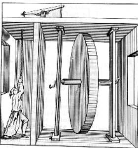 Fig. 50. He aquí el secreto de la rueda de Orfirius (reproducción de un antiguo dibujo).