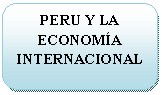 Rectángulo redondeado: PERU Y LA ECONOMÍA INTERNACIONAL