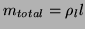 $m_{total} = \rho_l l$