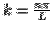 $k=\frac{n\pi}{L}$