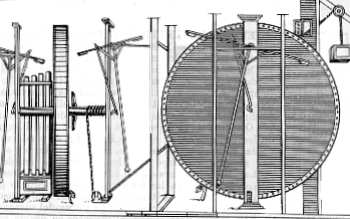 Fig. 49.  Rueda automotora de Orfirius, que estuvo a punto de ser adquirida por Pedro I (reproducción de un antiguo dibujo)