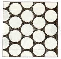 Fig. 137.  Desde lejos estos c&iacute;rculos parecen hex&aacute;gonos.