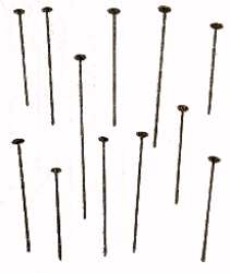 Fig.141. Colocando un ojo (despu&eacute;s de cerrar el otro) en el punto de intersecci&oacute;n de las prolongaciones de estas l&iacute;neas, puede verse una serie de alfileres hincados en el papel.  Si movemos el dibujo de un lado para otro, parece que los alfileres se balancean.