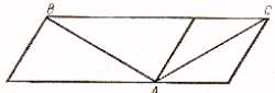 Fig. 144.  La distancia AB es igual a la AC, aunque la primera parece mayor.