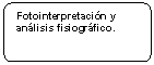 Proceso alternativo: Fotointerpretación y  análisis fisiográfico.